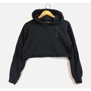 LULULEMON‎ Cropped All Yours Pullover Hoodie Team Canada Black Womens Size 6